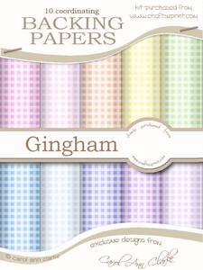 Gingham Backing Papers Kit