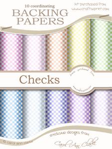 Checks Backing Papers Kit