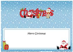 Large Dl Christmas Santa Matching Insert