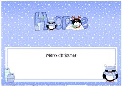 Large Dl Xmas Hope Pip Penguin Matching Insert