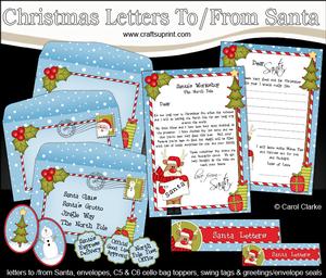 Xmas Rudolph Child's Santa Letter to and from Santa