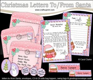 Xmas Bobbin Robin Child's Santa Letter to and from Santa