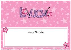 Large Dl Birthday Lucy Guitars Insert