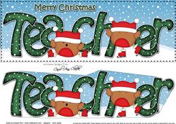 Large Dl Xmas Teacher Bobbin Robin 3D Decoupage