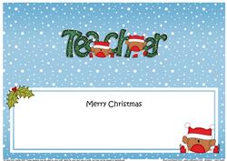 Large Dl Xmas Teacher Bobbin Robin Insert
