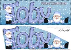 Large Dl Xmas Toby Santa 3D Decoupage