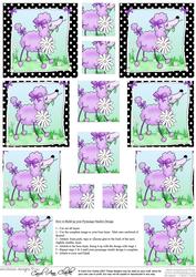 Cute Poodle Pyramage Sheet