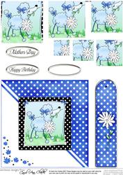 Cute Poodle Quick Card with Pyramage