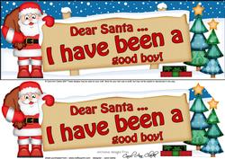 Lge Dl Xmas Santa Good Boy Signpost Easicut Decoupage