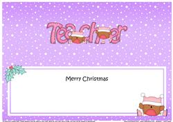 Large Dl Xmas Teacher Bobbin Robin Insert