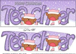 Large Dl Xmas Teacher Bobbin Robin 3D Decoupage