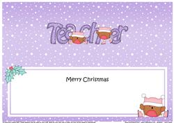 Large Dl Xmas Teacher Bobbin Robin Insert