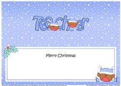 Large Dl Xmas Teacher Bobbin Robin Insert