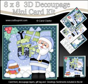 8x8 Xmas Santa Mini Kit 3D Decoupage