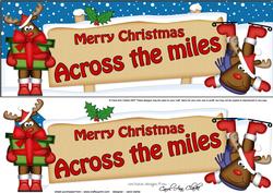 Lge Dl Xmas Across the Miles Rudolph Signpost Easicut 3D Dec