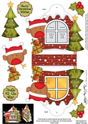 3D Robin Xmas Window Treat Holder Christmas Decoration