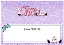 Large Dl Xmas Ellen Santa Matching Insert