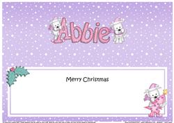 Large Dl Xmas Abbie Westie Dog Matching Insert