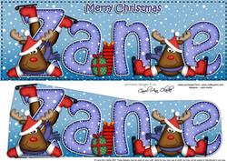 Large Dl Xmas Zane Rudolph 3D Decoupage