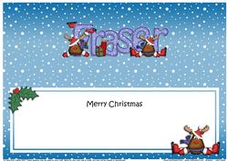 Large Dl Xmas Fraser Rudolph Matching Insert