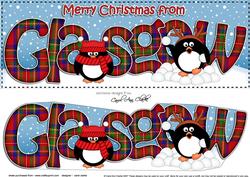 Large Dl Christmas from Glasgow Pip Penguin 3D Decoupage