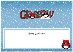 Large Dl Christmas from Glasgow Pip Penguin Insert