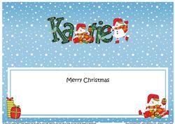 Large Dl Xmas Katie Snowmen Matching Insert