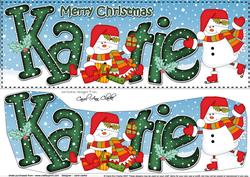Large Dl Xmas Katie Snowmen 3D Decoupage