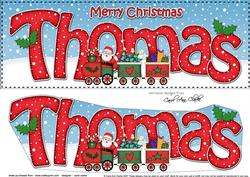 Large Dl Xmas Thomas Santa's Train 3D Decoupage