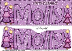 Large Dl Xmas Molly Trees 3D Decoupage