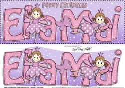 Large Dl Xmas Ela Mai Fairy Twinkletoes 3D Decoupage