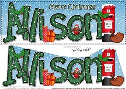 Large Dl Xmas Allison Postbox 3D Decoupage