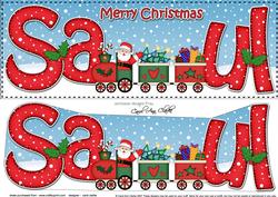 Large Dl Xmas Saul Santa's Train 3D Decoupage