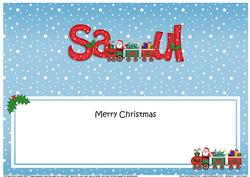 Large Dl Xmas Saul Santa's Train Matching Insert
