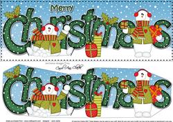 Large Dl Christmas Snowmen 3D Decoupage