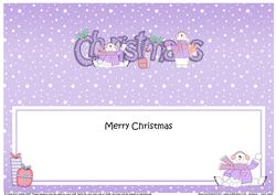 Large Dl Christmas Snowmen Insert