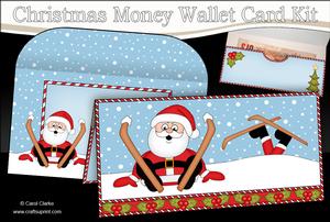 Christmas Oops Santa Money or Gift Wallet Card Kit