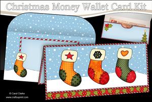 Christmas Stockings Money or Gift Wallet Card Kit