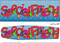Large Dl Xmas Special Friend Lights 3D Decoupage