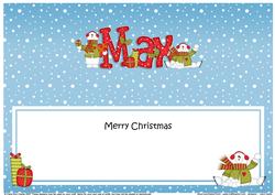 Large Dl Xmas Max Snowman Insert