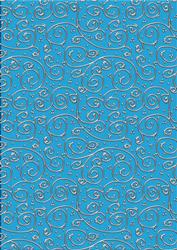 'metallic Swirls - Silver' Backing Paper