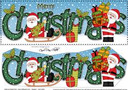 Large Dl Christmas Santa 3D Decoupage