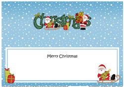 Large Dl Christmas Santa Insert