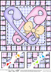 8 x 8 Baby Pins Scalloped Corner Topper