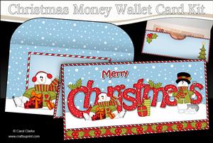 Xmas Snowmen Money or Gift Wallet Card Kit