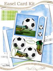 Football Easel Card Kit with Decoupage