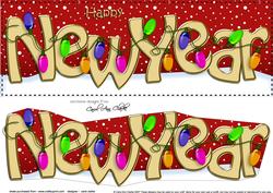 Large Dl New Year Lights 3D Decoupage