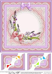 8 x 8 Bluebells Scalloped Corner Topper