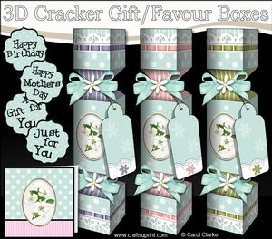 3D Apple Blossom Cracker Gift Favour Boxes