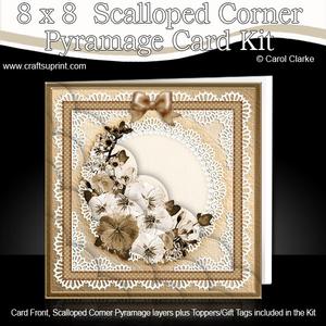 8 x 8 Spring Flowers Kit with Scalloped Corners